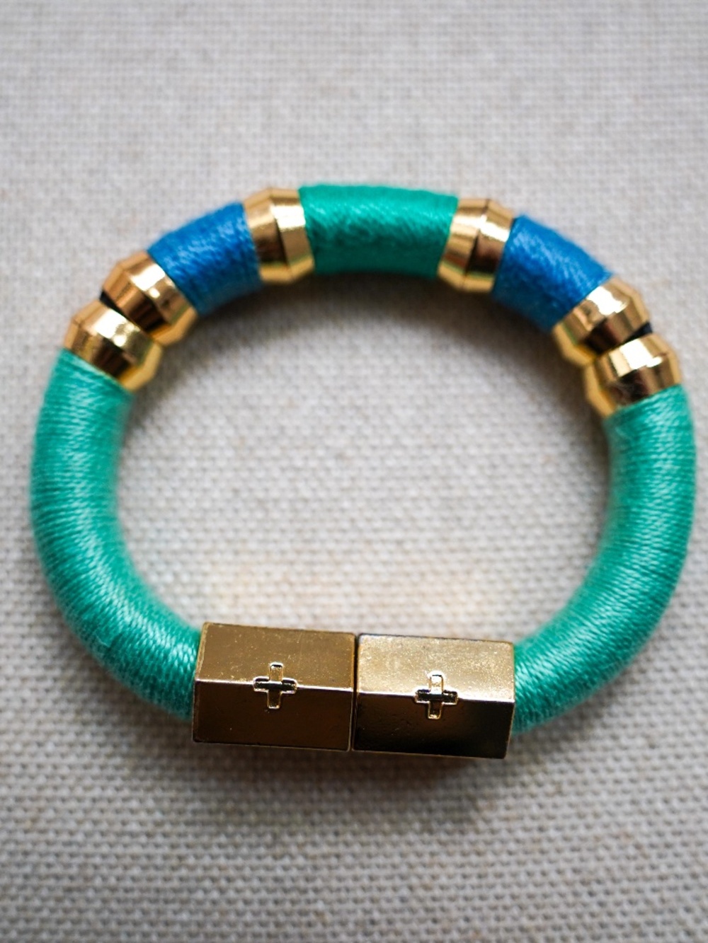 HOLST+LEE Colorblock Bracelet – Ocean Blue/Turquoise/Green – 18K Gold-Filled